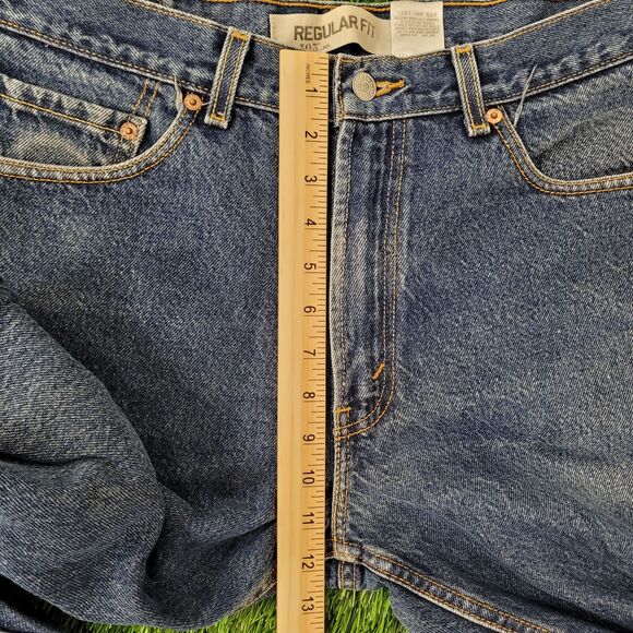 LEVIS 505 Jeans 32x28 (34x32) Blue Classic - Picture 15 of 16
